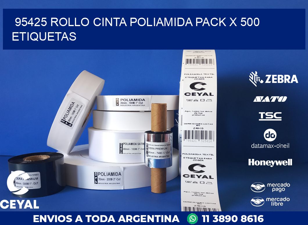 95425 ROLLO CINTA POLIAMIDA PACK X 500 ETIQUETAS