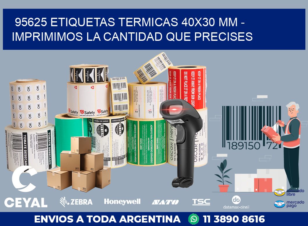 95625 ETIQUETAS TERMICAS 40X30 MM – IMPRIMIMOS LA CANTIDAD QUE PRECISES