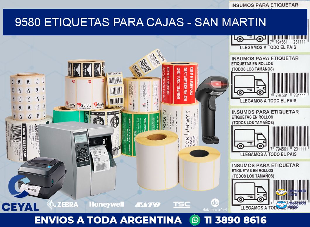 9580 ETIQUETAS PARA CAJAS - SAN MARTIN