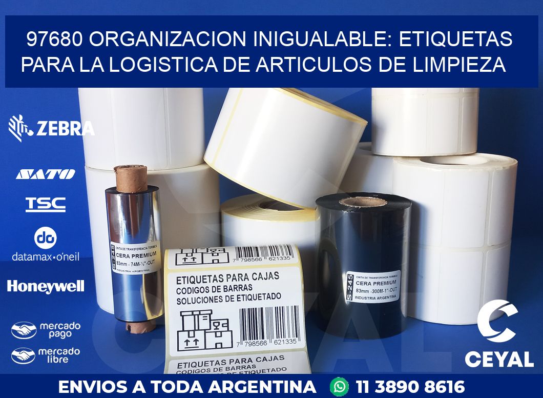 97680 ORGANIZACION INIGUALABLE: ETIQUETAS PARA LA LOGISTICA DE ARTICULOS DE LIMPIEZA