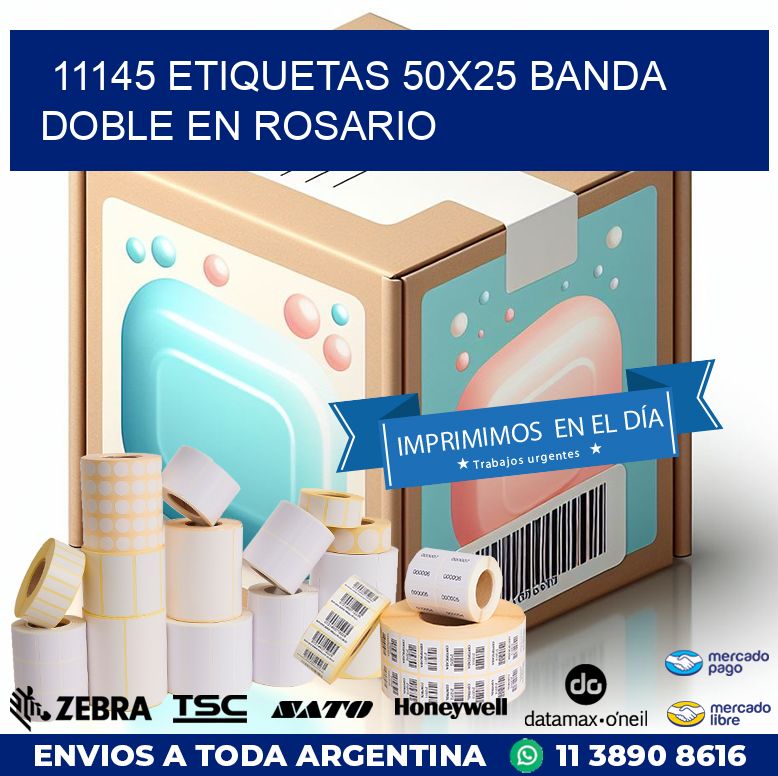 11145 ETIQUETAS 50X25 BANDA DOBLE EN ROSARIO