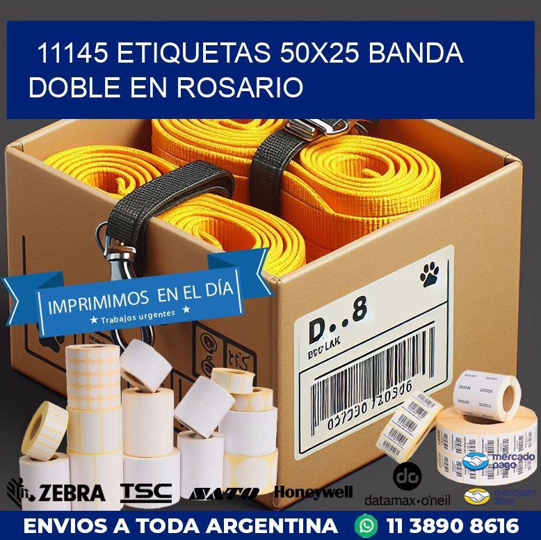 11145 ETIQUETAS 50X25 BANDA DOBLE EN ROSARIO