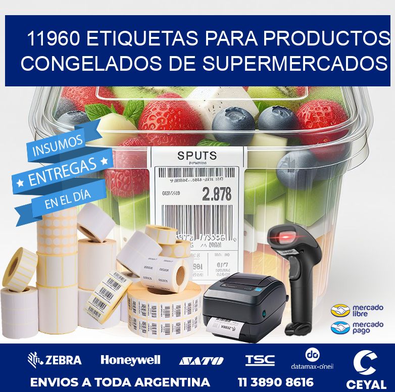 11960 ETIQUETAS PARA PRODUCTOS CONGELADOS DE SUPERMERCADOS