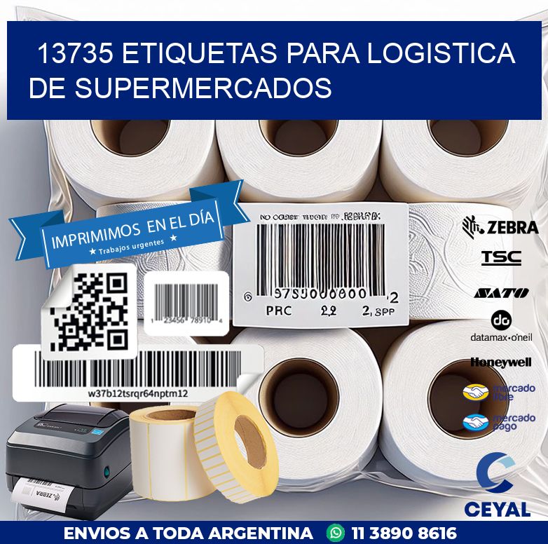 13735 ETIQUETAS PARA LOGISTICA DE SUPERMERCADOS