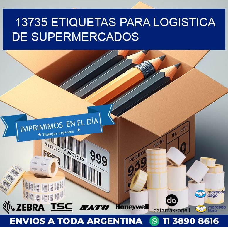 13735 ETIQUETAS PARA LOGISTICA DE SUPERMERCADOS