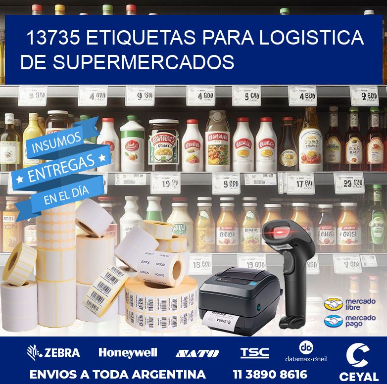 13735 ETIQUETAS PARA LOGISTICA DE SUPERMERCADOS