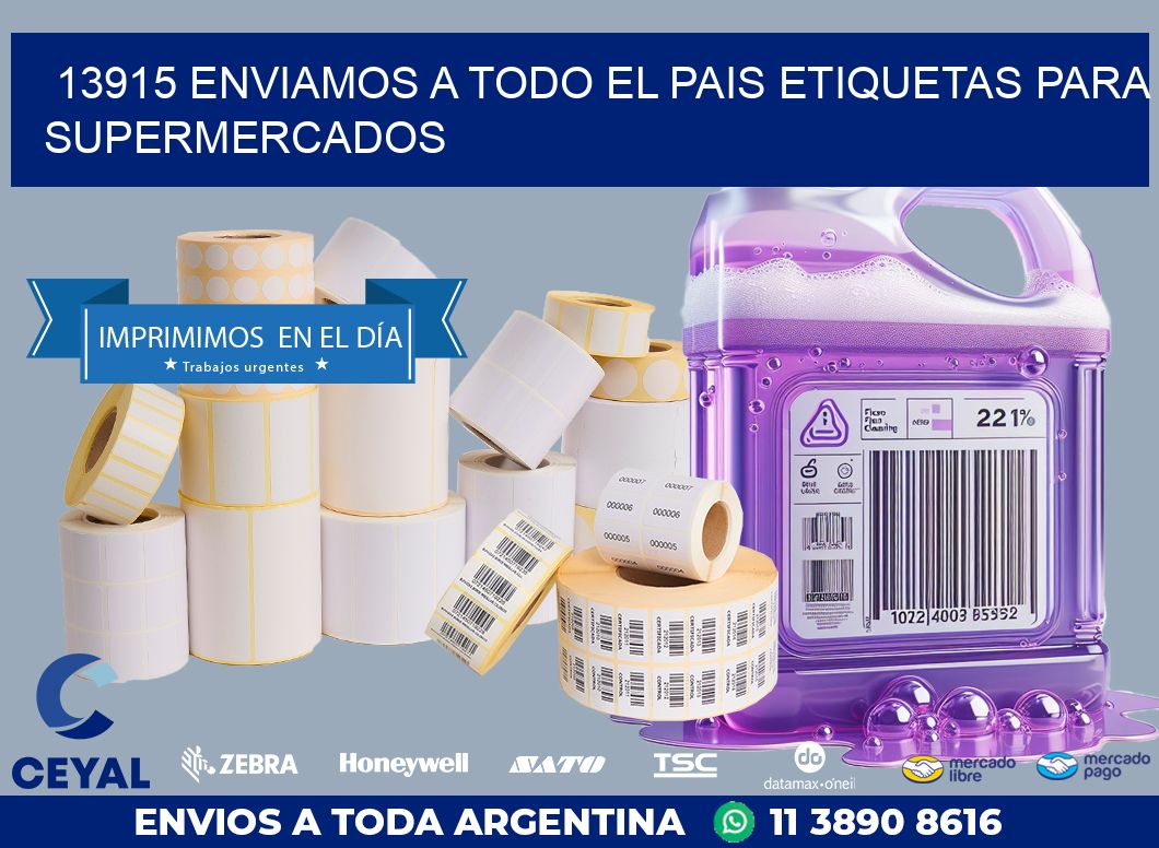13915 ENVIAMOS A TODO EL PAIS ETIQUETAS PARA SUPERMERCADOS