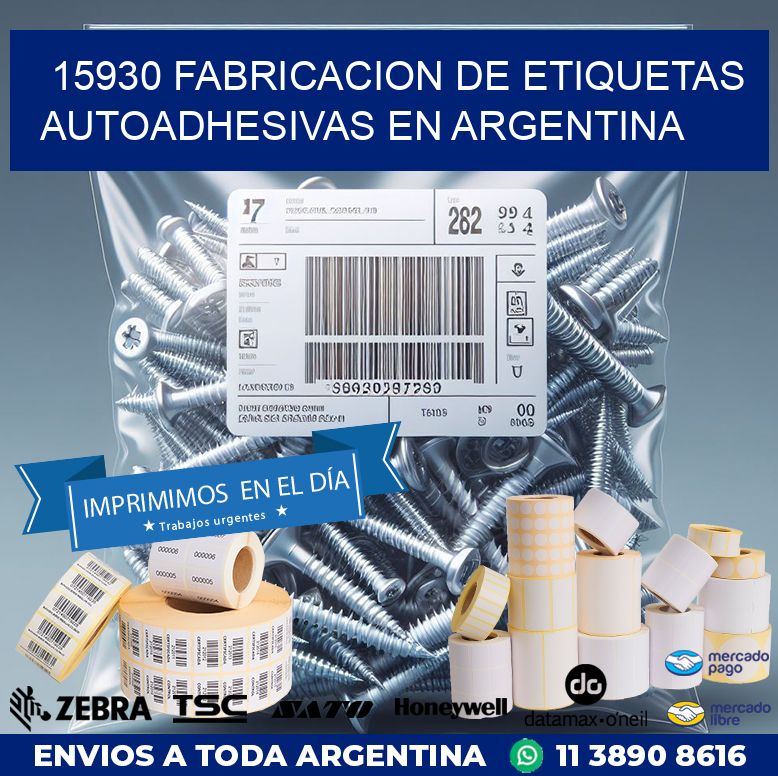 15930 FABRICACION DE ETIQUETAS AUTOADHESIVAS EN ARGENTINA