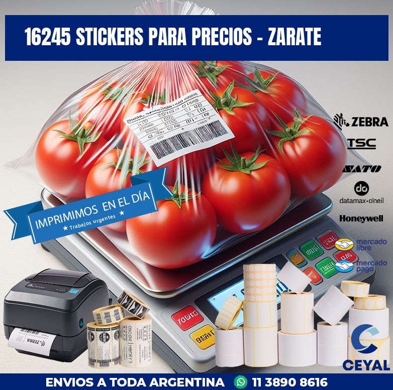 16245 STICKERS PARA PRECIOS - ZARATE