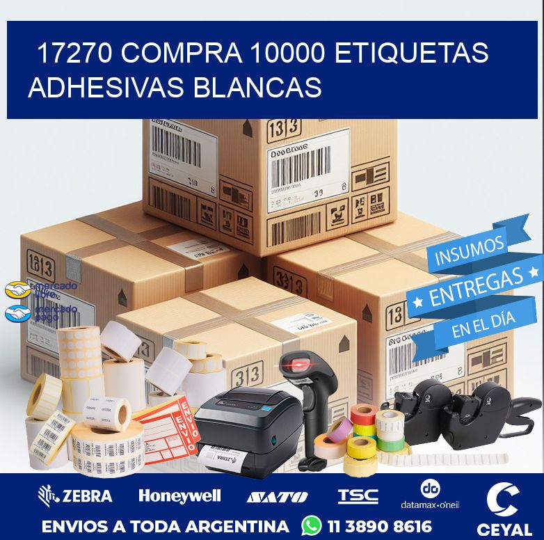 17270 COMPRA 10000 ETIQUETAS ADHESIVAS BLANCAS