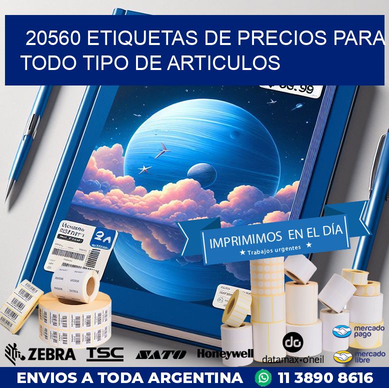 20560 ETIQUETAS DE PRECIOS PARA TODO TIPO DE ARTICULOS