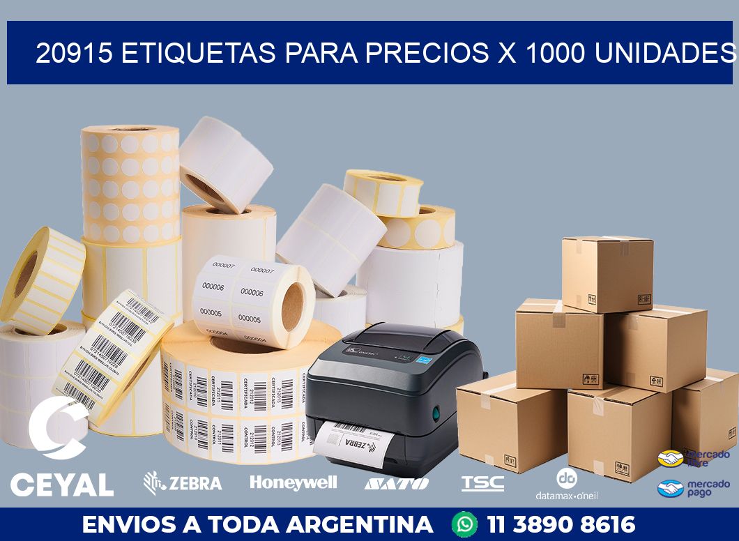 20915 ETIQUETAS PARA PRECIOS X 1000 UNIDADES