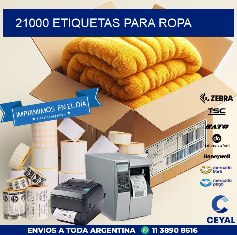 21000 ETIQUETAS PARA ROPA