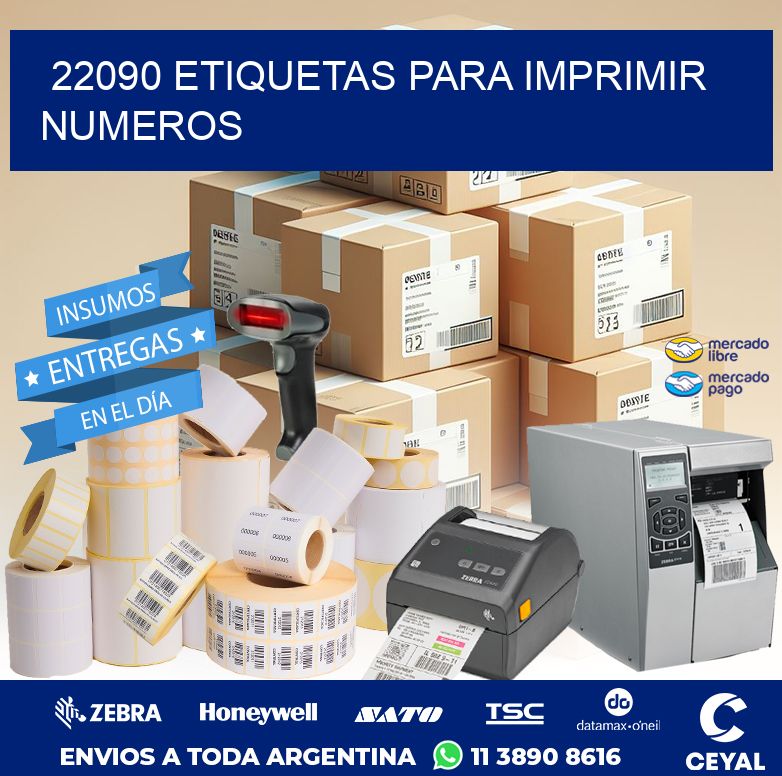 22090 ETIQUETAS PARA IMPRIMIR NUMEROS