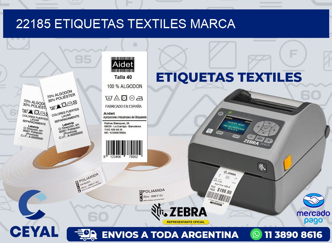 22185 ETIQUETAS TEXTILES MARCA