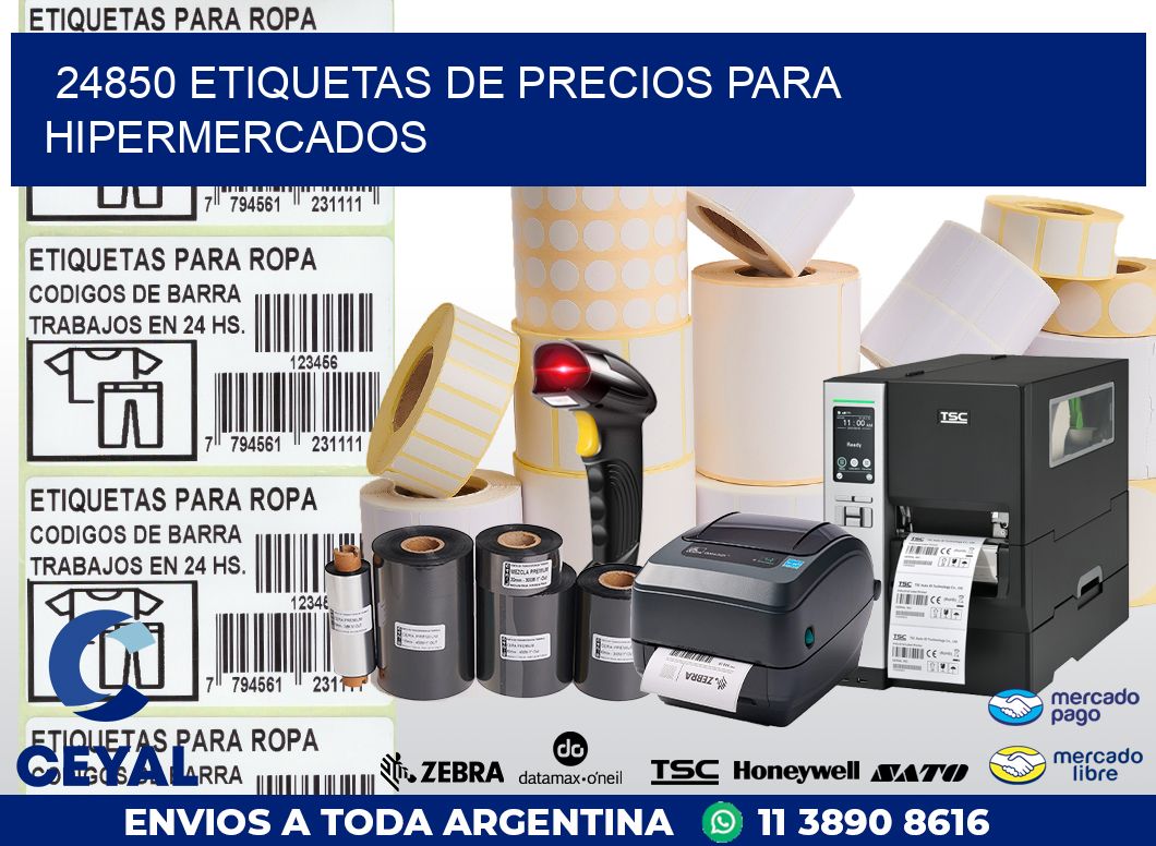 24850 ETIQUETAS DE PRECIOS PARA HIPERMERCADOS