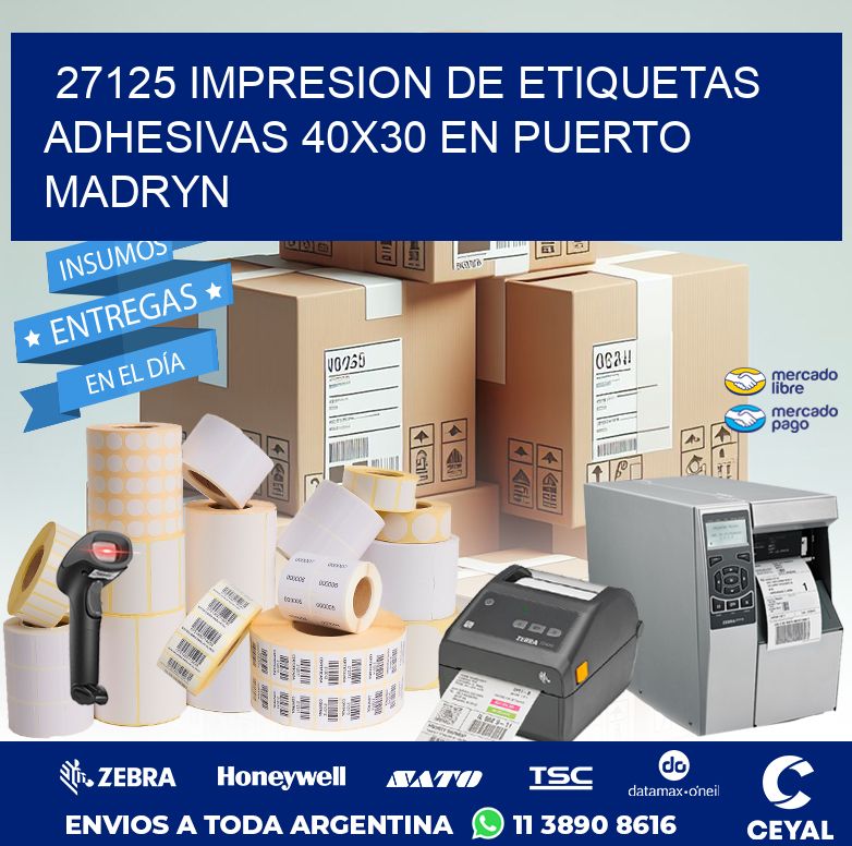 27125 IMPRESION DE ETIQUETAS ADHESIVAS 40X30 EN PUERTO MADRYN