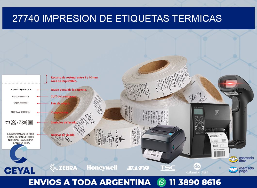 27740 IMPRESION DE ETIQUETAS TERMICAS