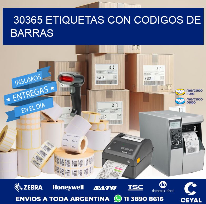 30365 ETIQUETAS CON CODIGOS DE BARRAS