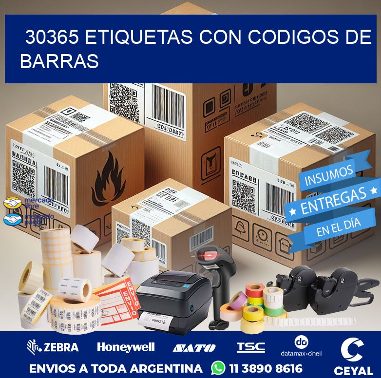 30365 ETIQUETAS CON CODIGOS DE BARRAS