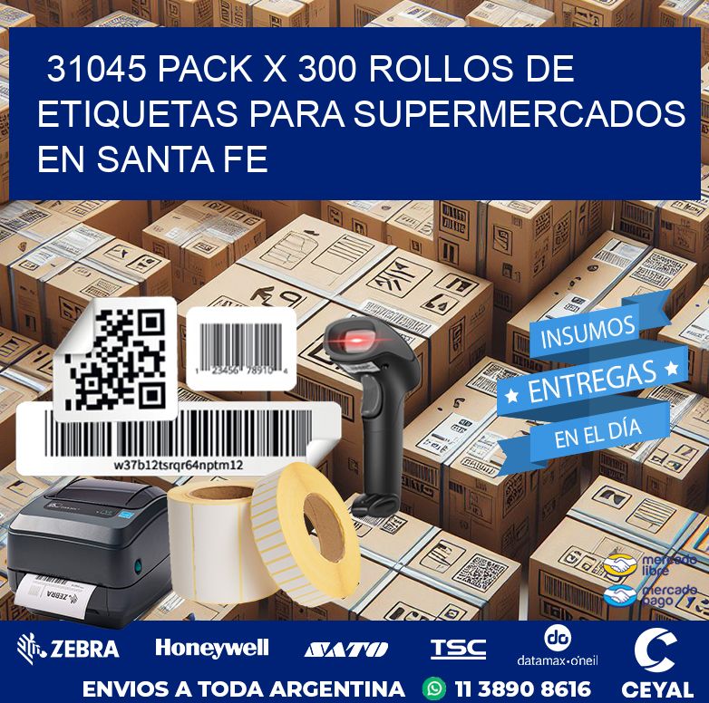 31045 PACK X 300 ROLLOS DE ETIQUETAS PARA SUPERMERCADOS EN SANTA FE