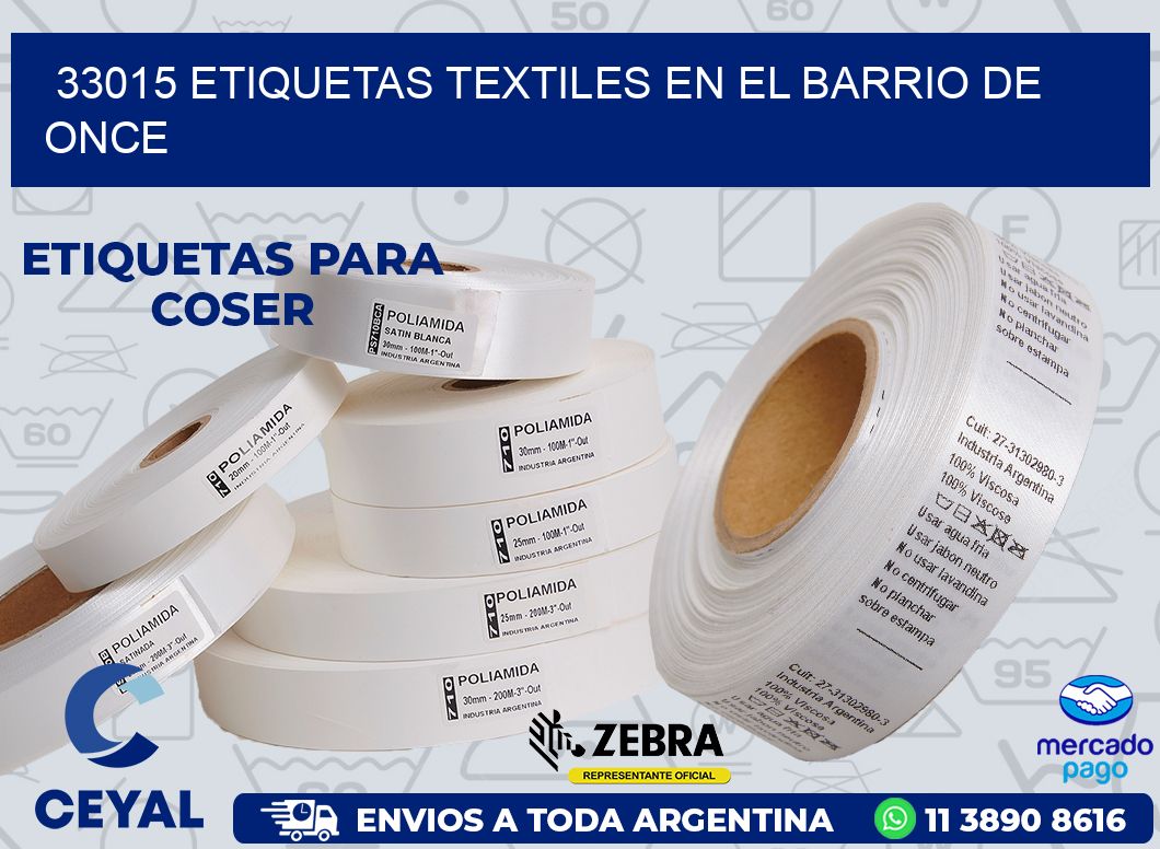33015 ETIQUETAS TEXTILES EN EL BARRIO DE ONCE