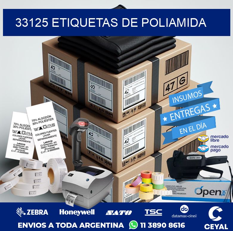 33125 ETIQUETAS DE POLIAMIDA