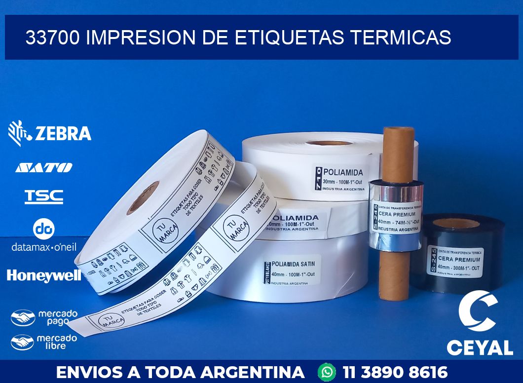 33700 IMPRESION DE ETIQUETAS TERMICAS