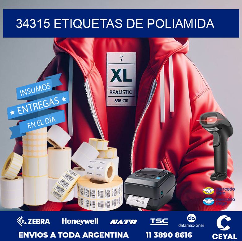 34315 ETIQUETAS DE POLIAMIDA