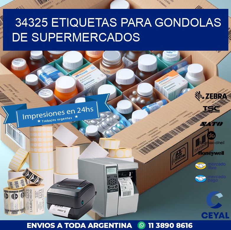 34325 ETIQUETAS PARA GONDOLAS DE SUPERMERCADOS