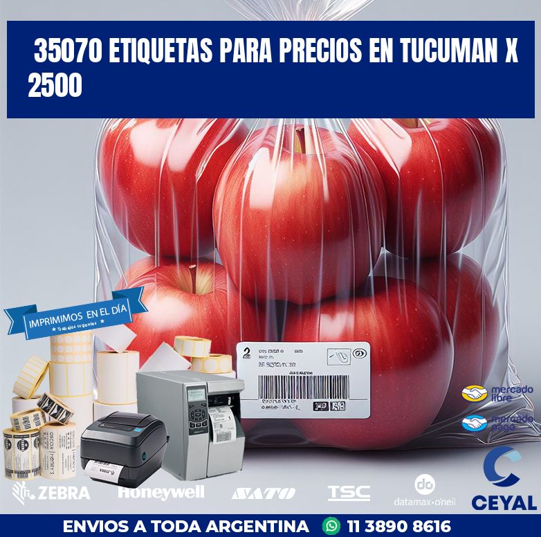 35070 ETIQUETAS PARA PRECIOS EN TUCUMAN X 2500
