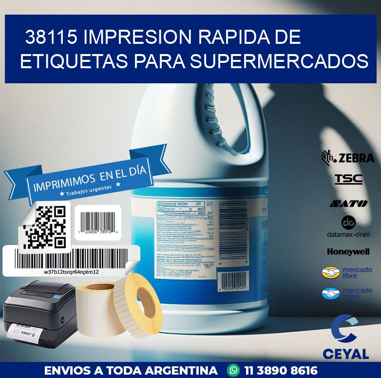 38115 IMPRESION RAPIDA DE ETIQUETAS PARA SUPERMERCADOS