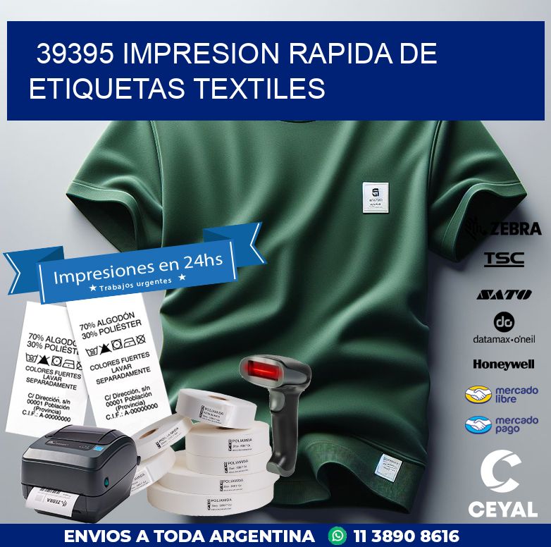 39395 IMPRESION RAPIDA DE ETIQUETAS TEXTILES