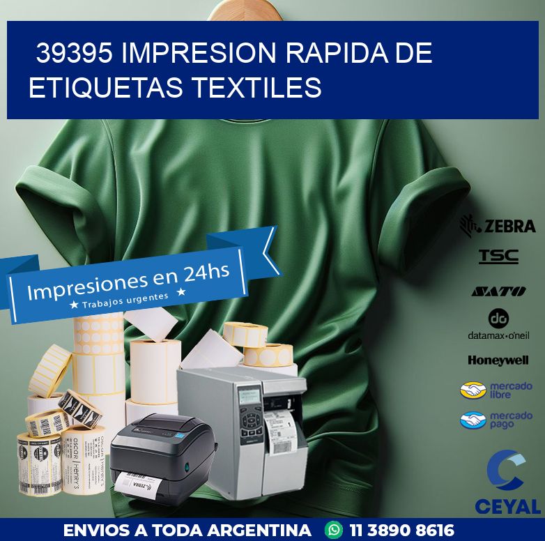 39395 IMPRESION RAPIDA DE ETIQUETAS TEXTILES
