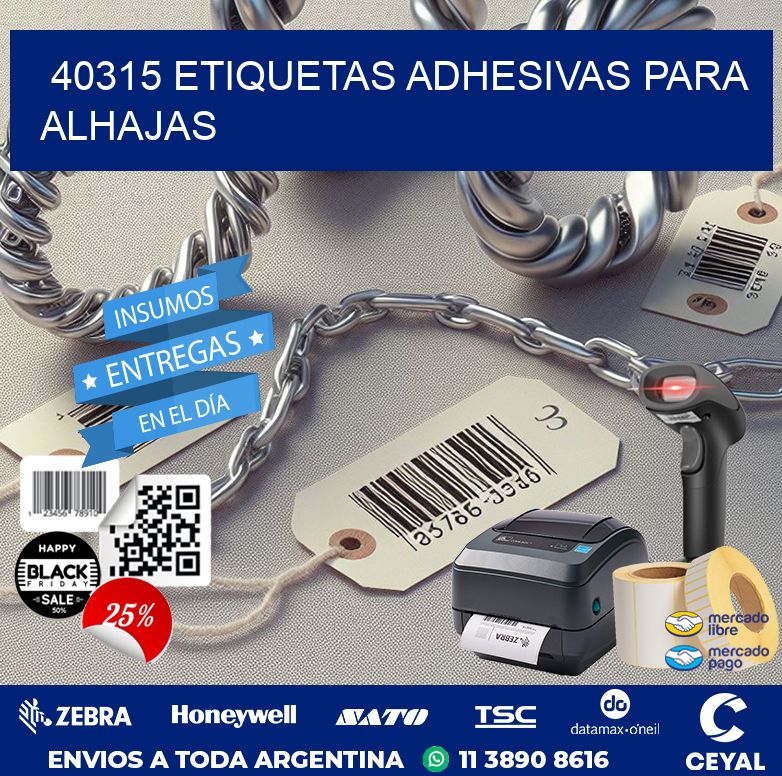40315 ETIQUETAS ADHESIVAS PARA ALHAJAS
