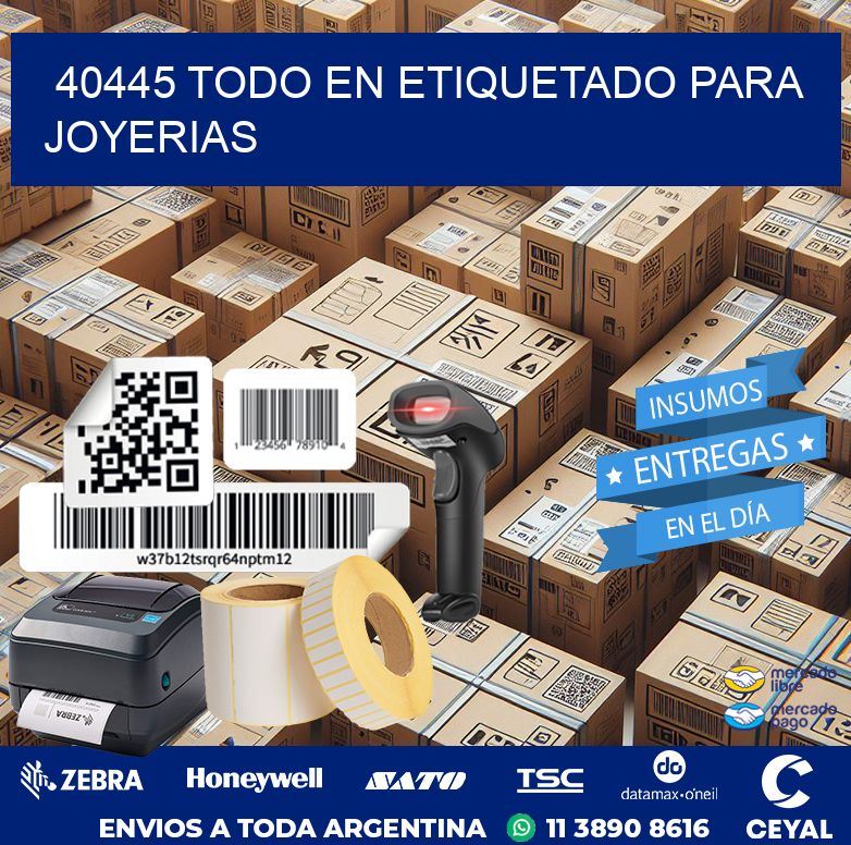 40445 TODO EN ETIQUETADO PARA JOYERIAS
