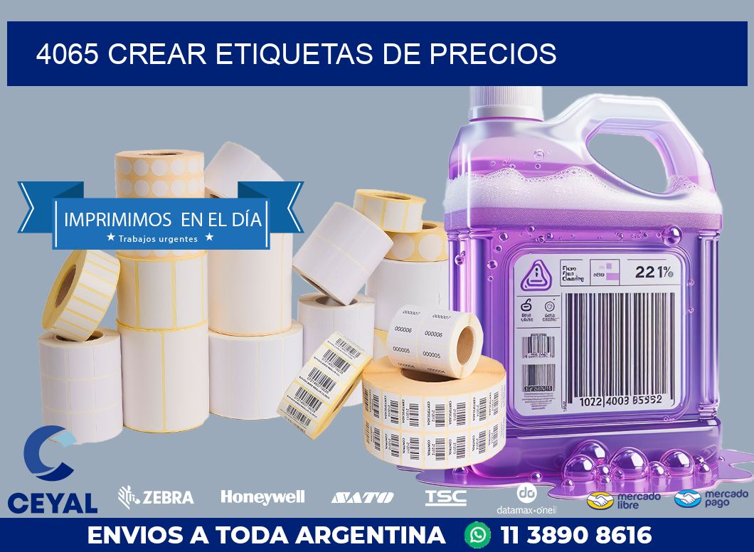 4065 CREAR ETIQUETAS DE PRECIOS