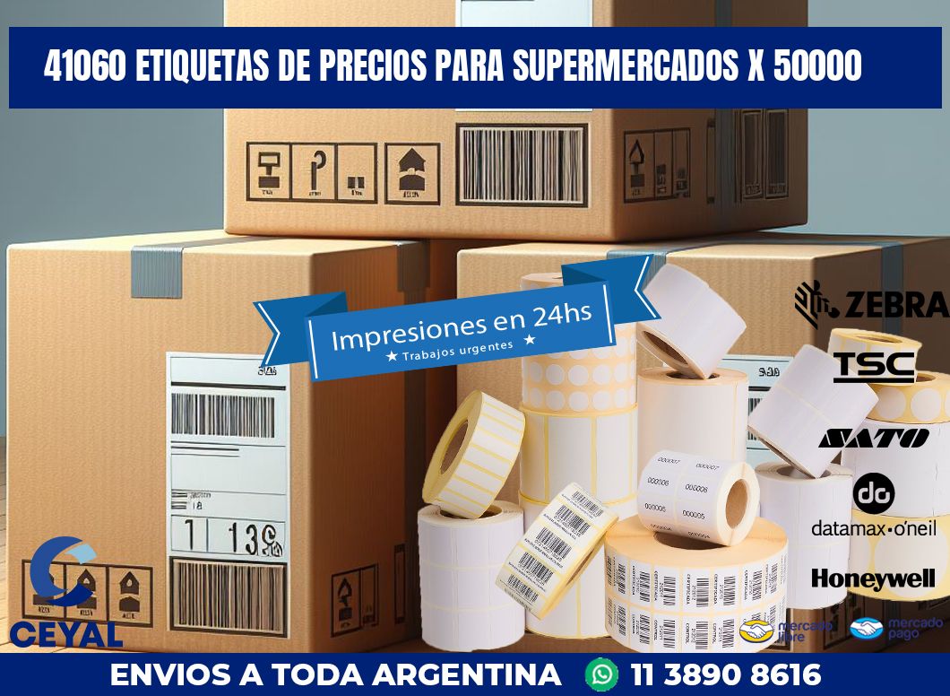 41060 ETIQUETAS DE PRECIOS PARA SUPERMERCADOS X 50000