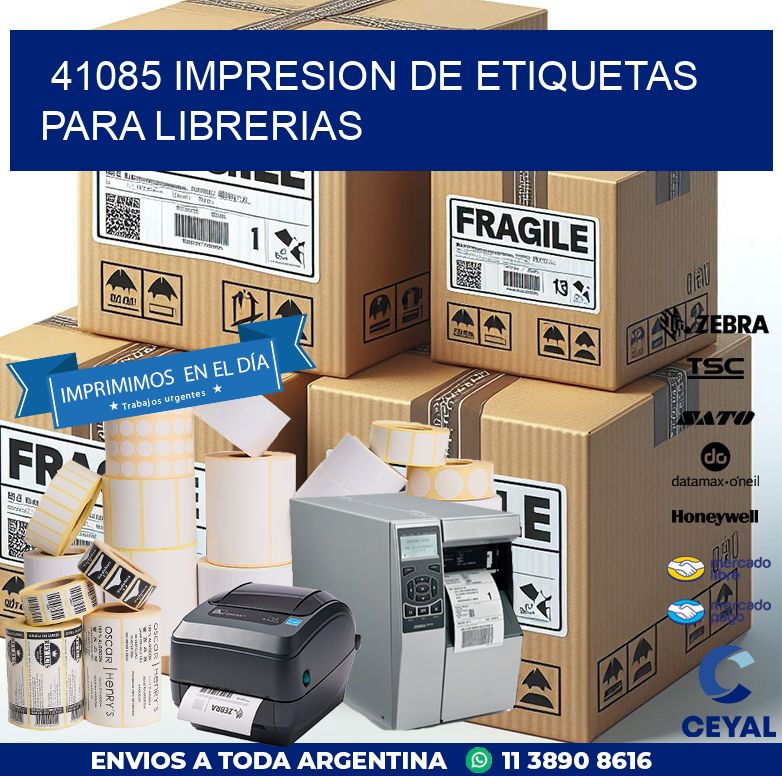 41085 IMPRESION DE ETIQUETAS PARA LIBRERIAS