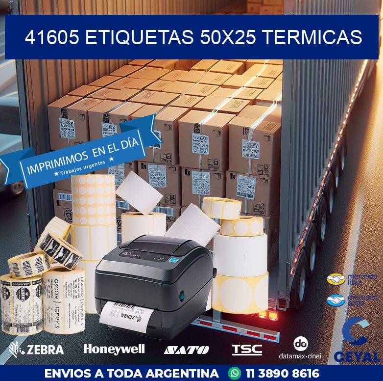41605 ETIQUETAS 50X25 TERMICAS