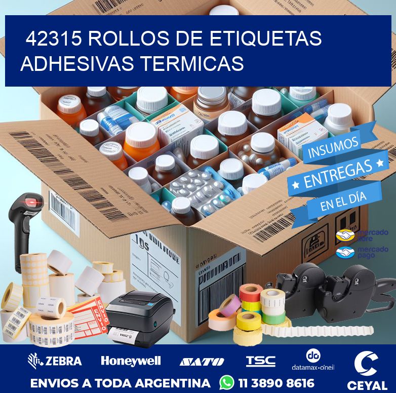 42315 ROLLOS DE ETIQUETAS ADHESIVAS TERMICAS