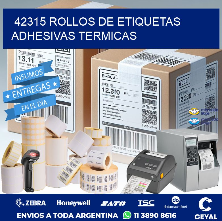 42315 ROLLOS DE ETIQUETAS ADHESIVAS TERMICAS