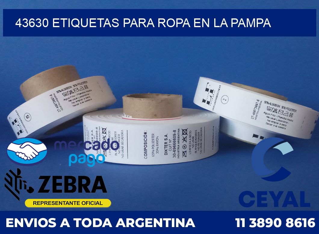 43630 ETIQUETAS PARA ROPA EN LA PAMPA