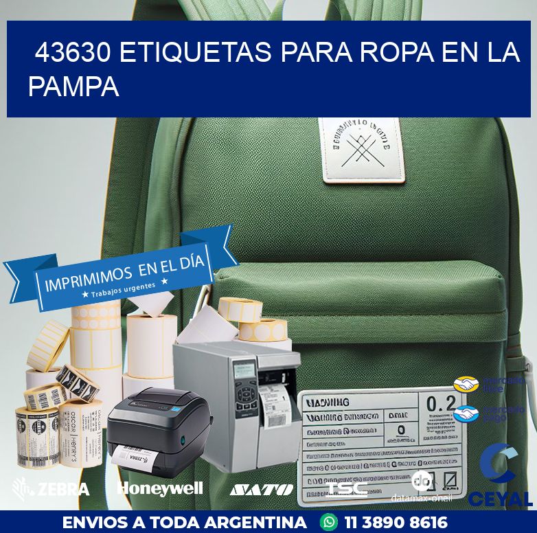 43630 ETIQUETAS PARA ROPA EN LA PAMPA