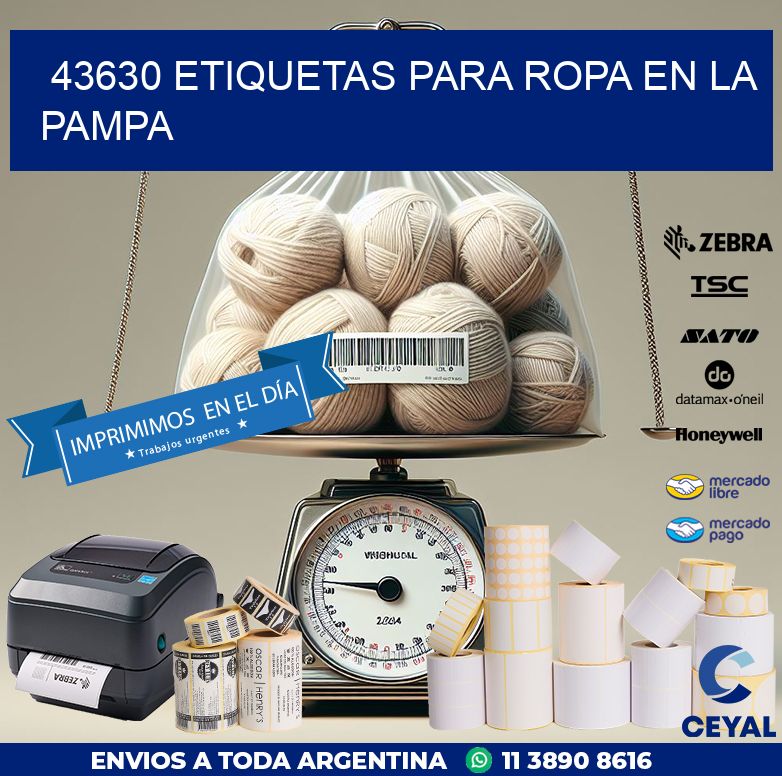 43630 ETIQUETAS PARA ROPA EN LA PAMPA