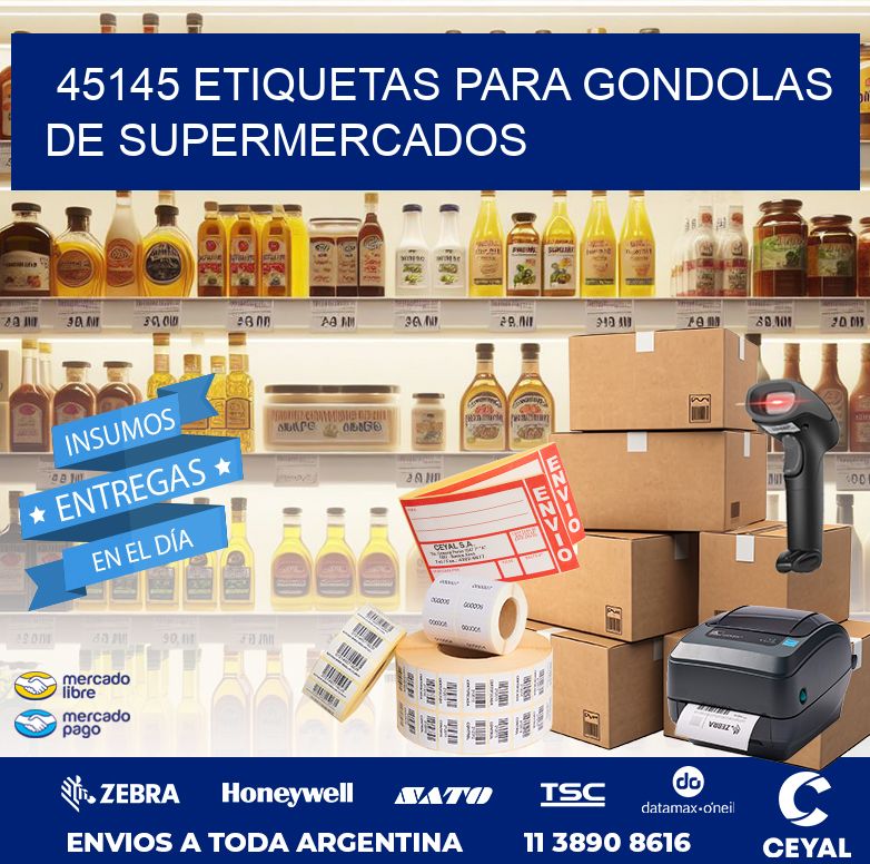 45145 ETIQUETAS PARA GONDOLAS DE SUPERMERCADOS