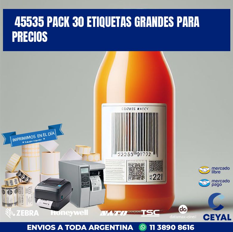 45535 PACK 30 ETIQUETAS GRANDES PARA PRECIOS