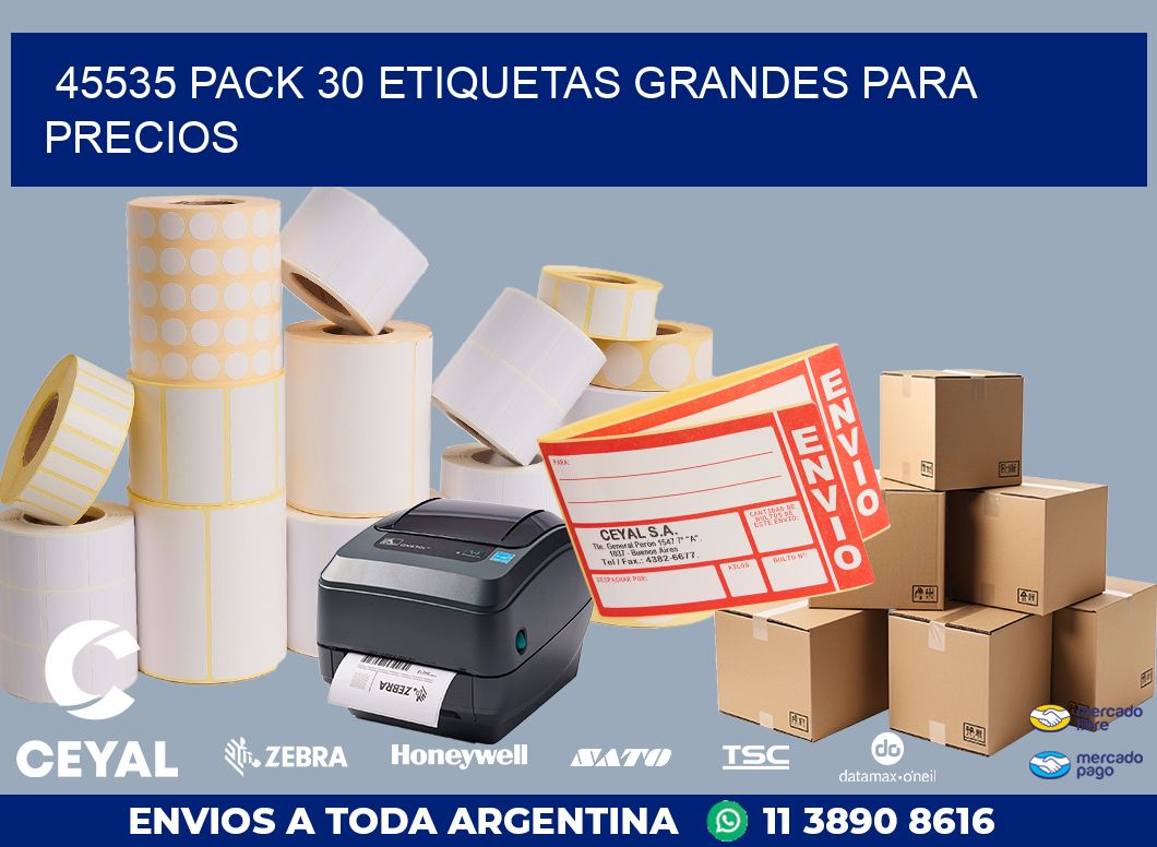 45535 PACK 30 ETIQUETAS GRANDES PARA PRECIOS