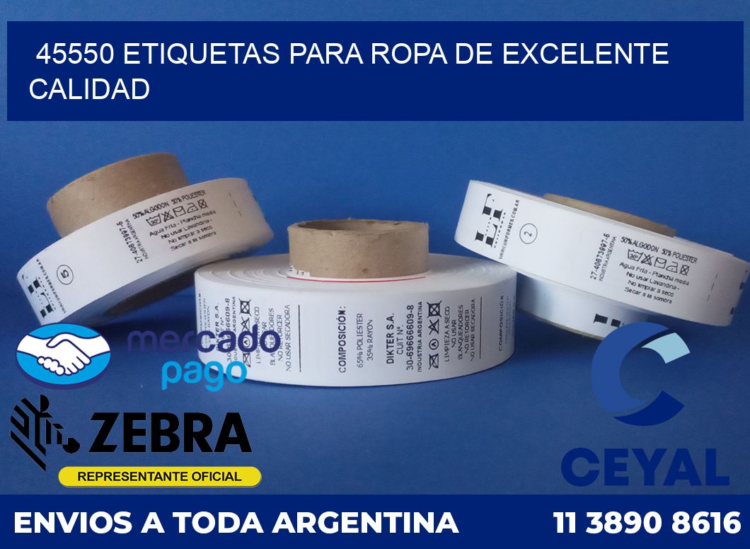 45550 ETIQUETAS PARA ROPA DE EXCELENTE CALIDAD