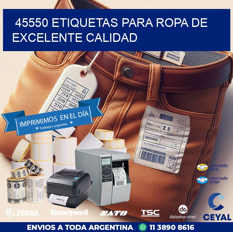 45550 ETIQUETAS PARA ROPA DE EXCELENTE CALIDAD